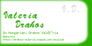 valeria drahos business card